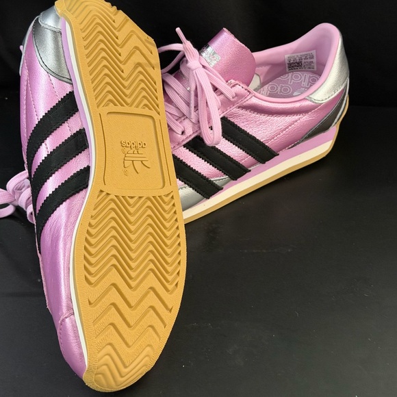 Adidas Women's Metallic Purple Pink Sneakers - Picture 3 of 6
